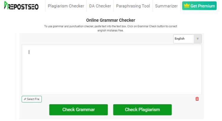 Prepostseo grammer checker image